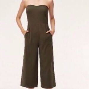 Aritzia Babaton Roshan Jumpsuit Olive Green